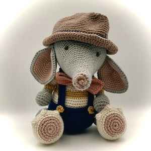 Handmade Toy Crochet Elephant Gift For Child Baby Shower Gift Nursery Decor